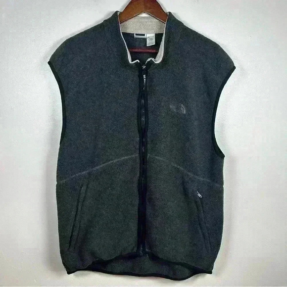 Men’s North Face Grey Fleece Vest - Picture 1 of 3